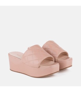 ZUECO PLATAFORMA PIEL ROSA - EMELINA