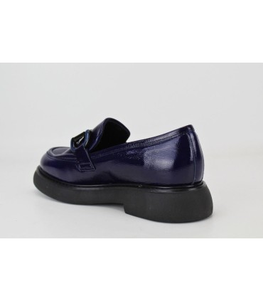 MOCASÍN DE CHAROL AZUL - JOHANNA