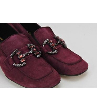 ZAPATO DE SALÓN ANTE BURDEOS - JAZMIN