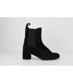 BOTINES CON ELASTICO DE ANTE NEGRO - ISELA