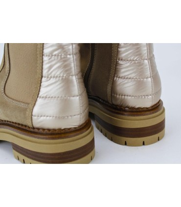 BOTINES ANTE MARRÓN CON ACOLCHADO TRASERO - IDALIA