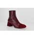 BOTINES EN PIEL CON PUNTERA EN COLOR BURDEOS - IRINA