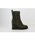 BOTIN EN ANTE VERDE CON TACON CUÑA - HEBE