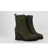 BOTIN EN ANTE VERDE CON TACON CUÑA - HEBE