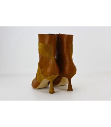 BOTIN DE PIEL Y ANTE MARRÓN - HERMINIA