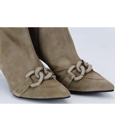 BOTIN DE ANTE MARRON CON ADORNO - HARLEY