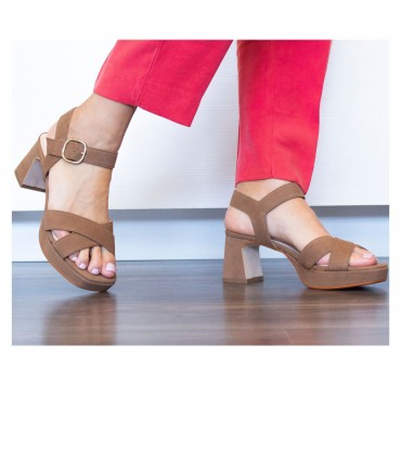 SANDALIAS DE PLATAFORMA EN ANTE - NABILA