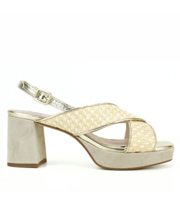 SANDALIAS PLATAFORMA EN TEJIDO  - MARGOT