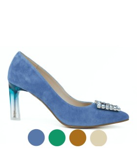 SALON ANTE AZUL TEJANO CON JOYA - LARIS