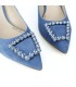 SALON ANTE AZUL TEJANO CON JOYA - LARIS