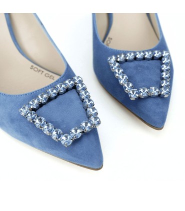 SALON ANTE AZUL TEJANO CON JOYA - LARIS
