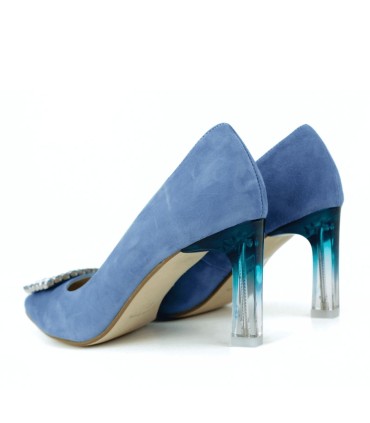 SALON ANTE AZUL TEJANO CON JOYA - LARIS