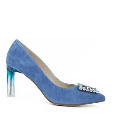 SALON ANTE AZUL TEJANO CON JOYA - LARIS