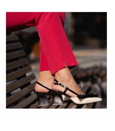 SANDALIA EN TEJIDO CHANEL CON LACITO - LADA
