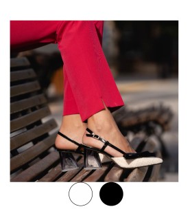 SANDALIA EN TEJIDO CHANEL CON LACITO - LADA