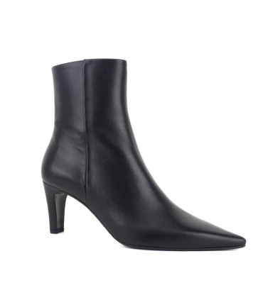 BOTÍN DE PIEL NEGRO CUERO | TACÓN 6 CM | OLYMPIA