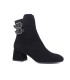 BOTÍN ANTE NEGRO CON HEBILLAS | TACÓN 6 CM |  OLENA