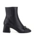 BOTÍN DE PIEL NEGRO CON ADORNO | TACÓN 6 CM |  OLEA