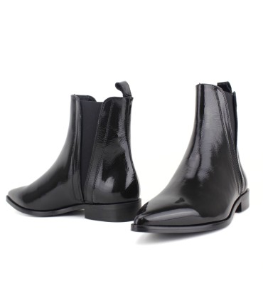 BOTÍN PIEL MARRÓN CON ELÁSTICOS | ONDA