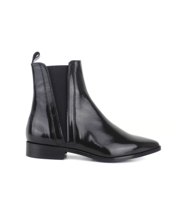 BOTÍN PIEL NEGRO CON ELÁSTICOS | ONDA