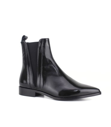 BOTÍN PIEL NEGRO CON ELÁSTICOS | ONDA