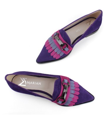 MOCASINES ANTE VIOLETA CON ADORNO | OLGA
