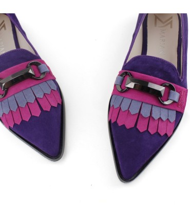 MOCASINES ANTE VIOLETA CON ADORNO | OLGA