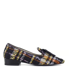 MOCASINES TEJIDO MULTICOLOR CON ADORNO | OMAIRA
