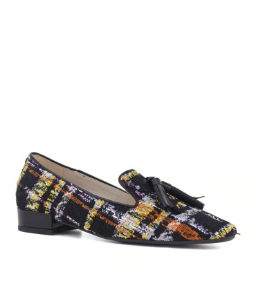 MOCASINES TEJIDO MULTICOLOR CON ADORNO | OMAIRA