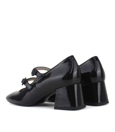 SALON PIEL NEGRO | TACÓN 5.5 CM | PAOLA