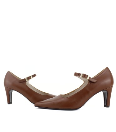 SALON VITELO MARRÓN CUERO | TACÓN 7.5 CM | PARIS
