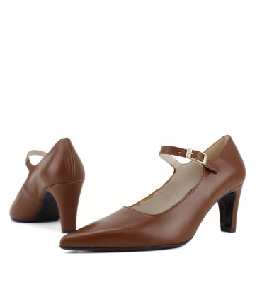 SALON VITELO MARRÓN CUERO | TACÓN 7.5 CM | PARIS