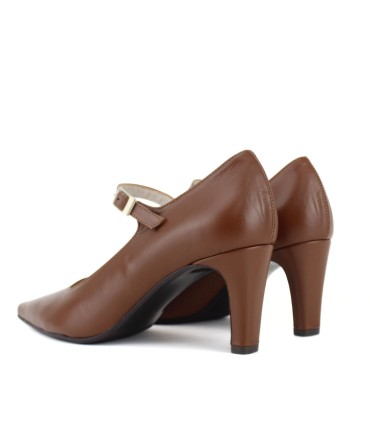 SALON VITELO MARRÓN CUERO | TACÓN 7.5 CM | PARIS