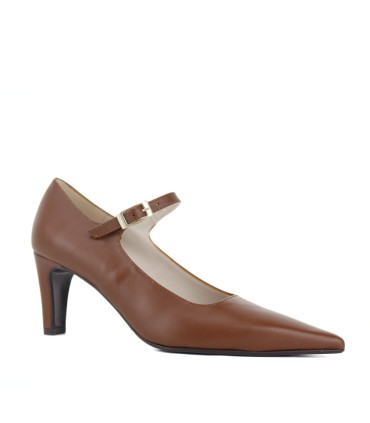 SALON VITELO MARRÓN CUERO | TACÓN 7.5 CM | PARIS