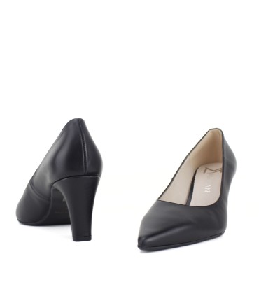SALON DE PIEL NEGRO | TACÓN 7 CM | PAOLA
