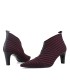 BOTINES ELASTICOS RAYAS BURDEOS  | TACÓN 6 CM | PERSIA