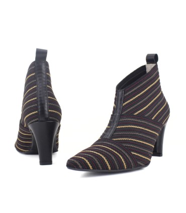 BOTINES ELASTICOS GOMA NEGRO  | TACÓN 6 CM | PERSIA