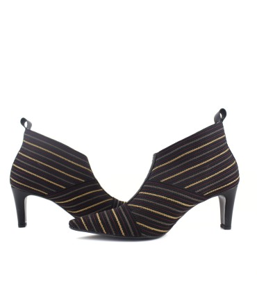 BOTINES ELASTICOS GOMA NEGRO  | TACÓN 6 CM | PERSIA