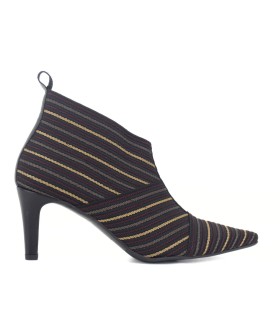 BOTINES ELASTICOS GOMA NEGRO  | TACÓN 6 CM | PERSIA