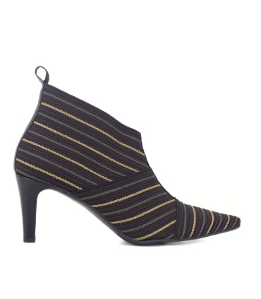 BOTINES ELASTICOS GOMA NEGRO  | TACÓN 6 CM | PERSIA