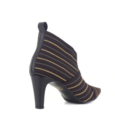 BOTINES ELASTICOS GOMA NEGRO  | TACÓN 6 CM | PERSIA