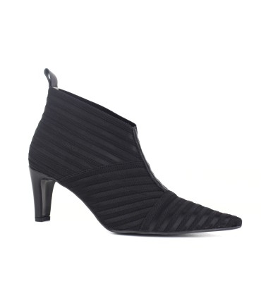 BOTINES ELASTICOS RAYAS NEGRO  | TACÓN 6 CM | PERSIA