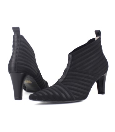 BOTINES ELASTICOS RAYAS NEGRO  | TACÓN 6 CM | PERSIA